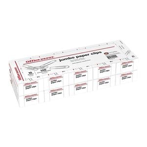 Paper Clips Jumbo Silver 100 Clips/Box 1000/Pk