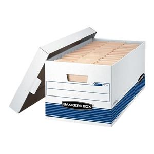 Storage/File Storage Box 24 in x 12 in x 10 in Letter White/Blue 12/Bx