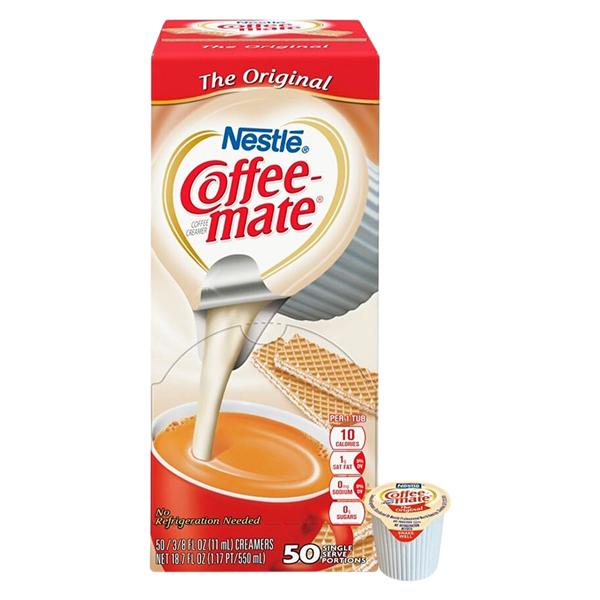 Nestle Coffee-mate Liquid Creamer Singles Original 0.38 Oz 50/Bx