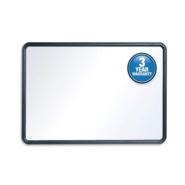 Dry-Erase Board Plastic Frame 2 ft x 3 ft Black Frame 1/PK