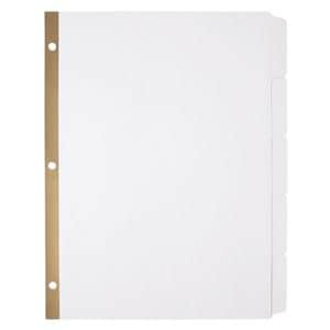 Erasable Big Tab Dividers 5-Tab White 1/PK