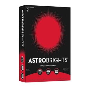 Astrobrights Paper 8.5 in x 11 in 24 Lb Re-Entry Red 500/Pk