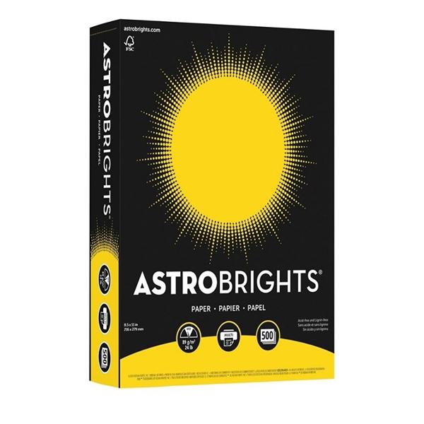 Astrobrights Paper 8.5 in x 11 in 24 Lb Solar Yellow 500/Pk