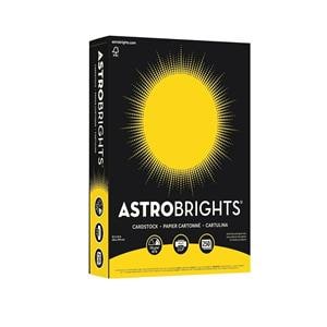 Astrobrights Cover Stock 65 Lb 8.5x11, Solar Yellow 250 Sheets 250