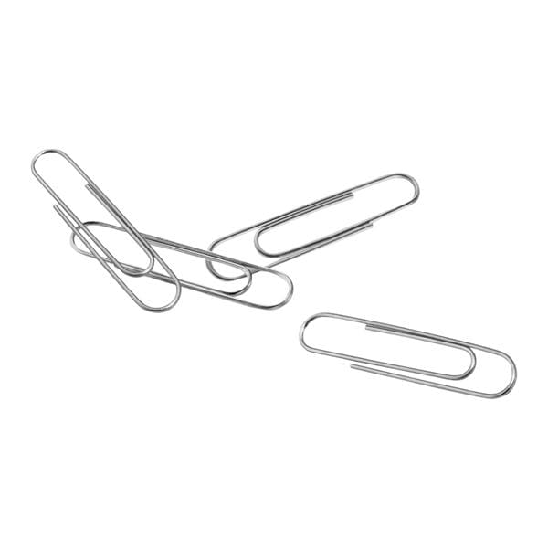 Paper Clips No. 1 Regular Silver 100/Bx