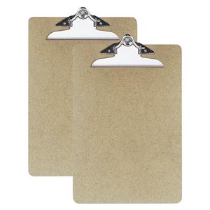 OIC Hardboard Clipboards Letter Size 9"x12.5" Brown 2/Pk