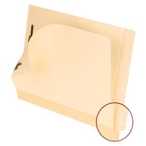 Laminated End-Tab Folder 2 Partitions Letter Size Manila 50/Pack 50/Bx