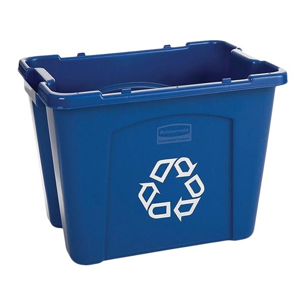 Computer Paper Collection "We Recycle" Container 14 Gallons Blue 1/PK