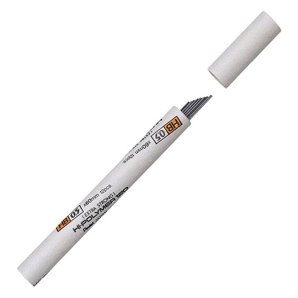 Pentel Premium Super Hi-Polymer Lead 0.5 mm HB Medium Tube Of 12 12/Pk