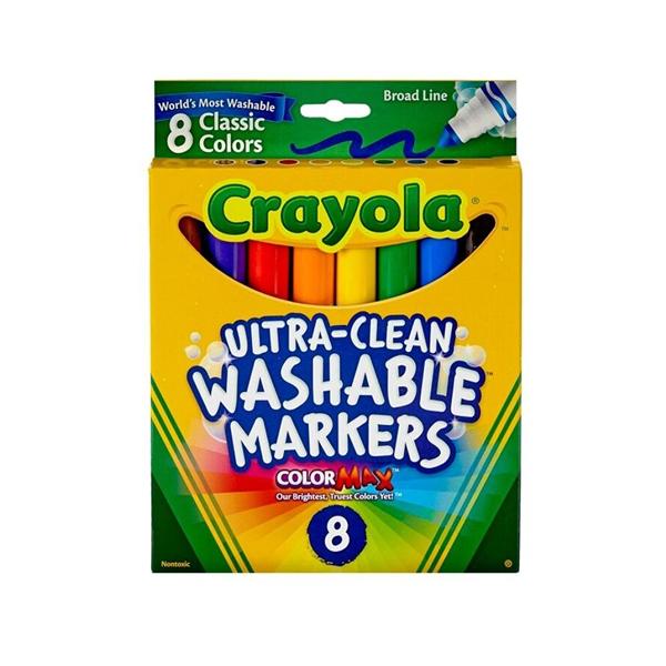 Crayola Washable Color Markers Broad Tip Asst Classic 8/Box 8/St