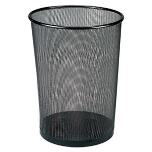 Office Depot Brand Metro Mesh Wire Wastebasket Black 1/PK