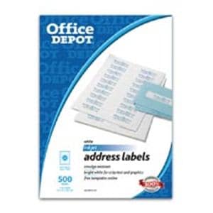 White Inkjet/Laser Address Labels 1 in x 4 in 500/Pk