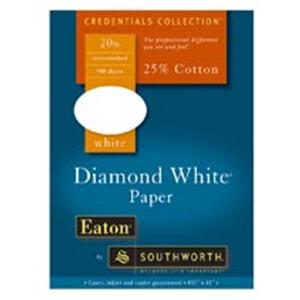 Diamond White 25% Cotton Bus Paper 8.5 in x 11 in White 500/Box 500/Pk