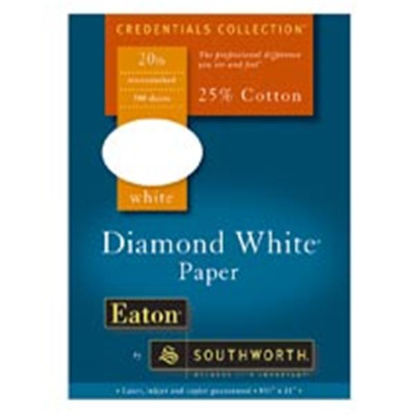 Diamond White 25% Cotton Bus Paper 8.5 in x 11 in White 500/Box 500/Pk