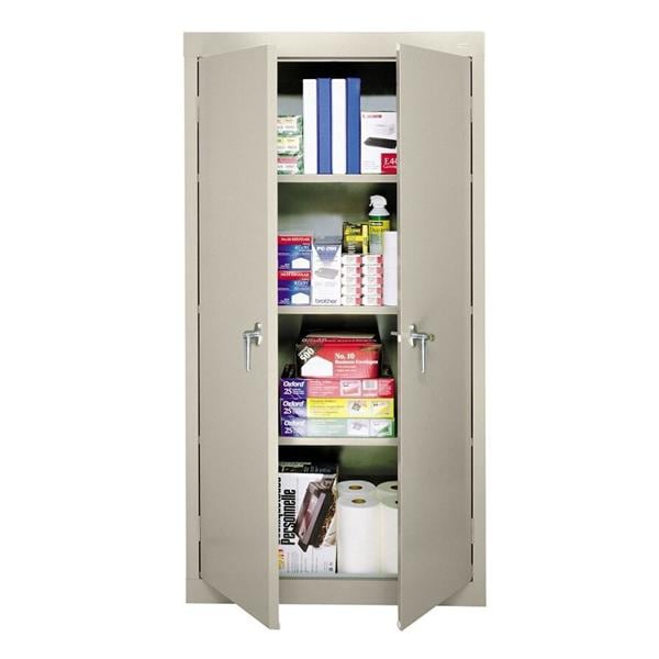 Sandusky 30" Steel Storage Cabinet With 3 Fixed Shelves Putty 1/PK