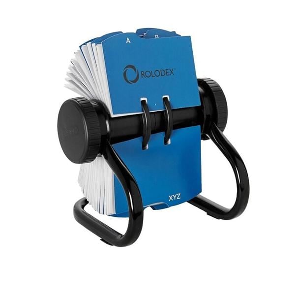 Rolodex Rotary Business Card File 400-Card Capacity Black 1/PK