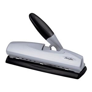 Swingline LightTouch High-Capacity Paper Punch Black/Silver 1/PK