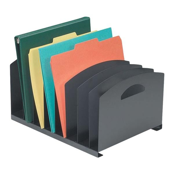 Vertical Sorter 8-Compartment Black 1/PK