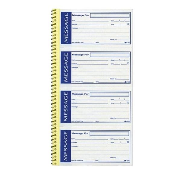 Adams Write n' Stick Phone Message Book 200 Messages Canary/White 1/PK