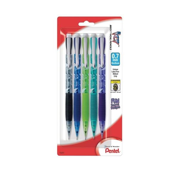 Razzle Dazzle Icy Automatic Pencil 0.7 mm Assorted 5/Pack 5/Pk