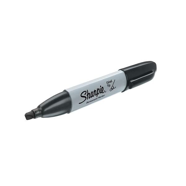 Sharpie Chisel-Tip Permanent Markers Black 12/Pack 12/Pk