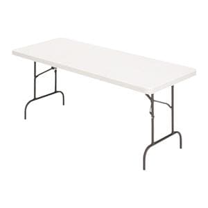 Folding Table Molded Plastic Top 8 ft Wide Platinum 1/PK