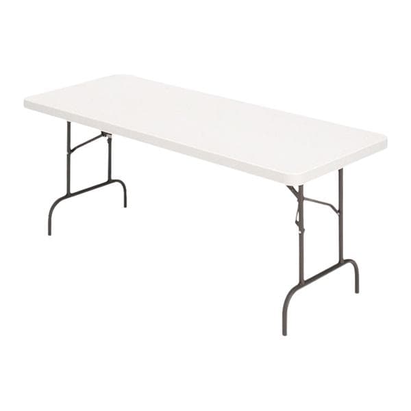 Folding Table Molded Plastic Top 8 ft Wide Platinum 1/PK