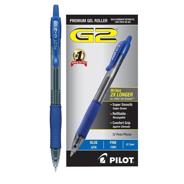 G-2 Gel Pen Fine Point 0.7 mm Blue 12/Pack 12/Pk