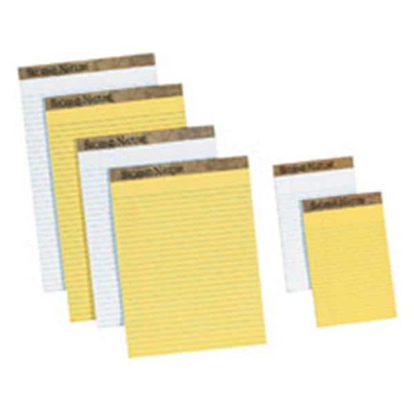 Writing Pad 5 in x 8 in Legal Ruled 50 Sheets White 12/Pk
