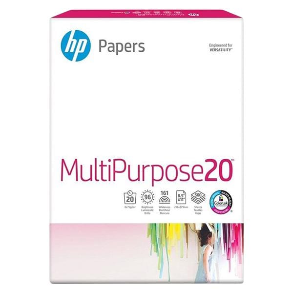 HP Multipurpose Paper 8.5 in x 11 in 20 Lb 500 Sheets/Ream 500/Pk