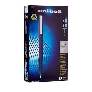 uni-ball Rollerball Fine Point 0.7 mm Pen Green 12/Pack 12/Pk