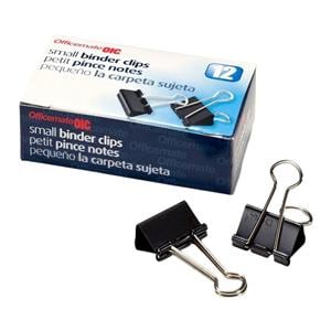 OIC Binder Clips Small 3/4 in Black 12/Box 12/Bx