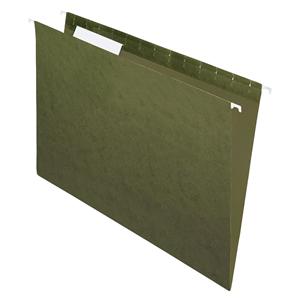 Hanging Folders 1/3 Cut Legal Size Green 5 25/Bx