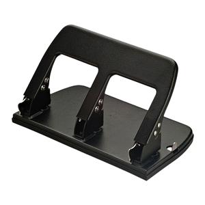 Office Depot Brand Medium-Duty Fixed-Head 3-Hole Punch Black 1/PK