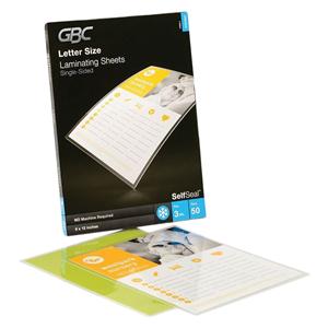 GBC SelfSeal Laminating Sheets 9 in x 12 in 50/Pack 50/Pk