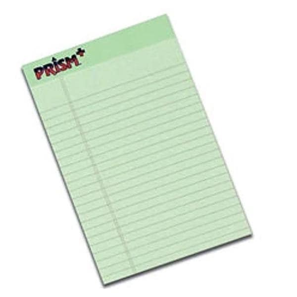 Writing Pad 5 in x 8 in Legal Ruled 50 Sheets Green 12/Pack 12/Pk