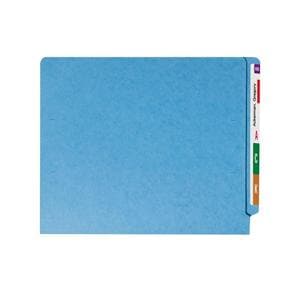 Smead Color End-Tab Folders Straight Cut Letter Size Blue 100/Box 100/Bx