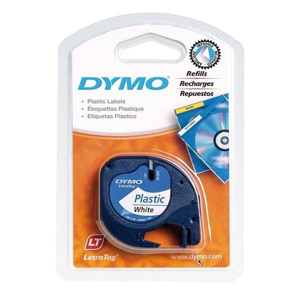 DYMO LT 91331 Black-On-White Tape 0.5" x 13' 0.5"x13'