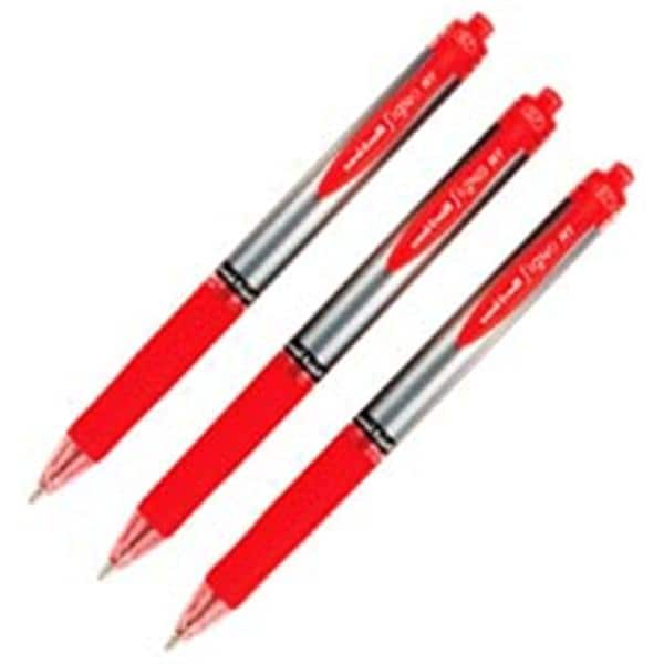 uni-ball Signo Gel Retractable Pen Medium Point 0.7 mm Red 12/Pk