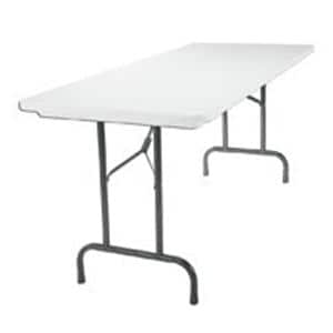 Folding Table Molded Plastic Top 4 ft Wide Platinum 48"Wx24D