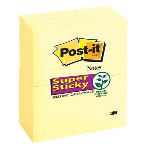 3 in x 5 in Super Sticky Notes 90 Sheets/Pad 12/Pack 12/Pk