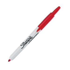 Sharpie Retractable Permanent Markers Fine Point Red 12/Box 12/Bx