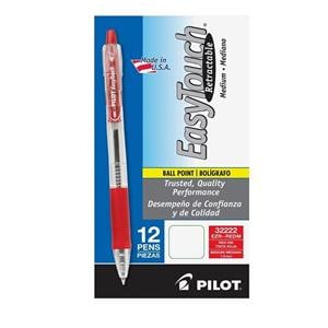 EasyTouch Ballpoint Pen Medium Point 1.0 mm Red 12/Pack 12/Pk