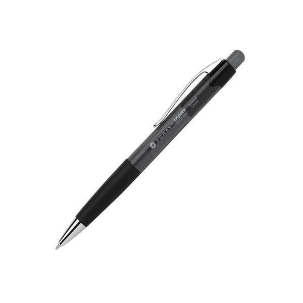 Foray Retracting Ballpoint Pens Medium Point 1.0 mm Black 12/Pack 12/Pk