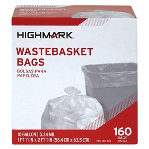 Webster Trash Can Liner Clear 10 Gallons 160/Pk