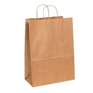 Kraft Paper Shopping Bags 17 in x 13 in x 7 in 250/Pack 250/Pk