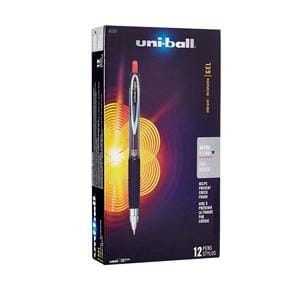 uni-ball 207 Fraud Prvntion Gel Pen Micro Pt 0.5 mm Red 12/Pack 12/Pk