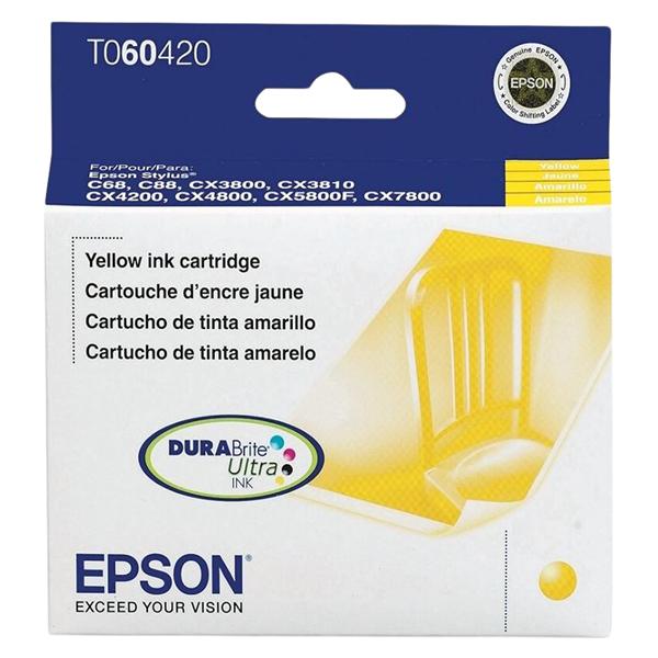 Epson 60 (T060420-S) DuraBrite Ultra Yellow Ink Cartridge Ea