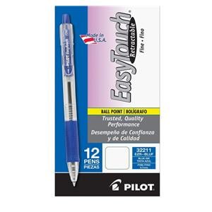 EasyTouch Ballpoint Pen Fine Point 0.7 mm Blue 12/Pack 12/Pk