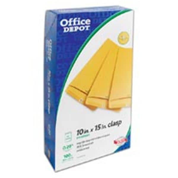 Office Depot Brand Clasp Envelopes 10 in x 15 in Brown 100/Bx